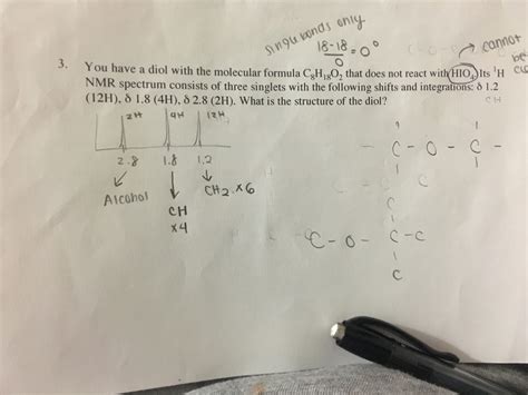 Solved You have a diol with the molecular formula | Chegg.com