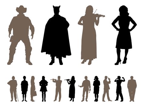 People Silhouettes Designs Pack Vector Art & Graphics | freevector.com