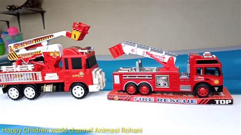 Mainan mobil truk pemadam kebakaran. Fire rescue - YouTube