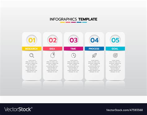 Business infographic template process with simple Vector Image