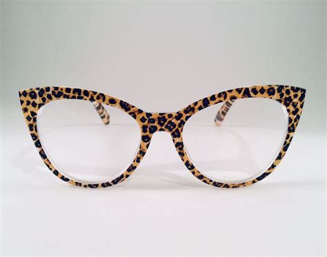 Betsey Johnson Reading Glasses Beige Cheetah Large Cat Eye Readers +2.00 Trendy #BetseyJohnson ...