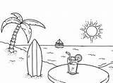 Beach Scene Printable coloring Page  Download Print Or Color Online sketch template