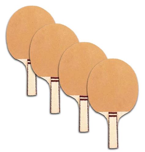 Recreational Table Tennis Paddles (SET of 4) with Sand-Paper Face - OnlineSports.com