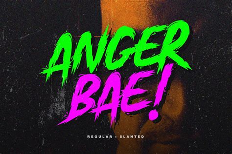 Anger Bae Font | Regular and Slanted | Fonts ~ Creative Market