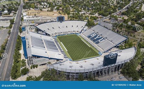 Aerial Views of LaVell Edwards Stadium on the Campus of Bringham ...