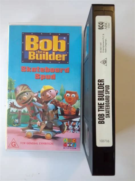 BOB THE BUILDER Skateboard Spud VHS Video Tape - ABC for kids. EUR 2,99 - PicClick FR