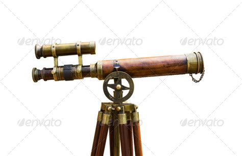 Antique brass telescope Stock Photo by stoonn | PhotoDune