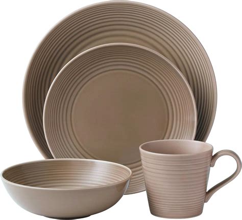 Royal Doulton Gordon Ramsay Maze Taupe 4 Piece Set: Amazon.co.uk ...