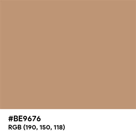 Perfect Beige color hex code is #BE9676