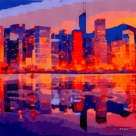 City Lights Painting | This Wallpapers