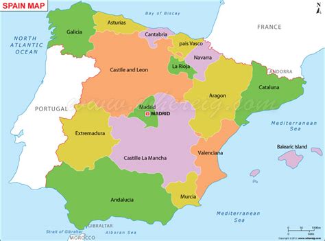 Spain Map, Map of Spain (Mapa de Espana)