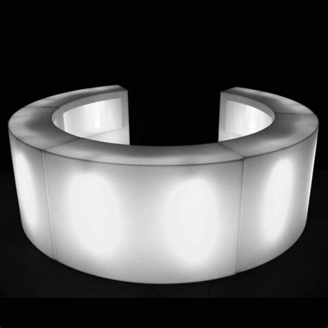 LED Full Round Bar In White - Plush Event Furnishings