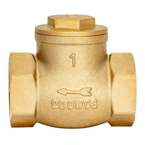 1 Inch Brass Swing IPS Check Valve NPT Threaded Plumbing Fitting Check Valves unimaterna.com.br