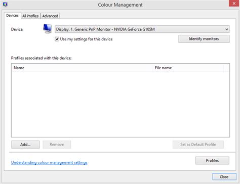 How To View The Correct Colour Profile Using Colour Management In Windows 10