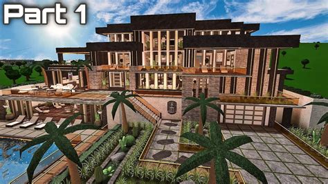 Bloxburg: Modern Luxury Mansion Speedbuild Part 1/5 (Exterior) - YouTube