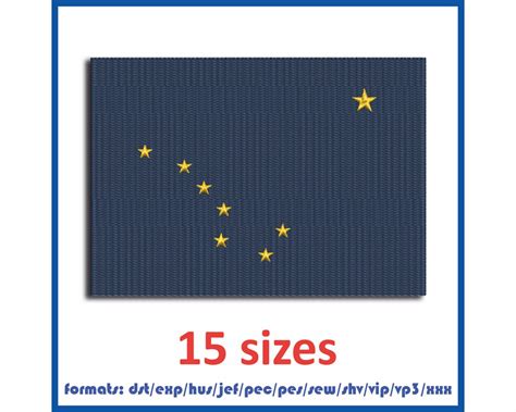 Alaska Flag Embroidery Machines Design Instant Download Digital Files ...