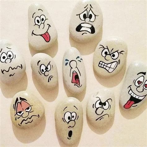 30 Painted Rock Faces Ideas for Kids and Adults - Easy and Not