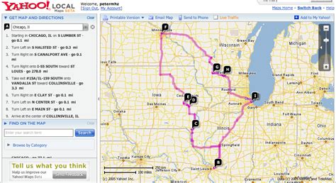 Using Yahoo Maps Driving Directions | Service trip, Driving directions, Map
