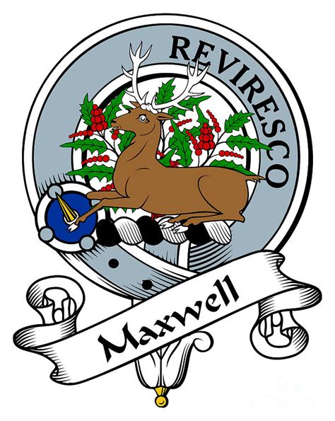 Maxwell Clan Badge Drawing by Heraldry