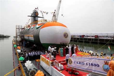 India Launches Sixth Scorpene-Class Submarine