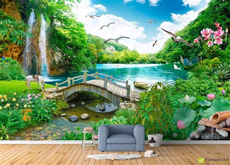 Nature Wallpaper & Wall Murals - Nature, Waterfall | Fototapet.art Check out our stunning photo ...