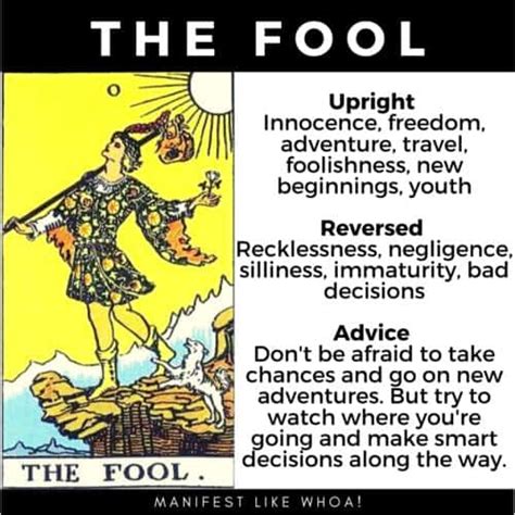 The Fool Tarot Card Meanings – Manifest Like Whoa!