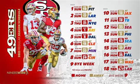 San Francisco 49ers 2023 schedule: Dates, times and tickets - oggsync.com