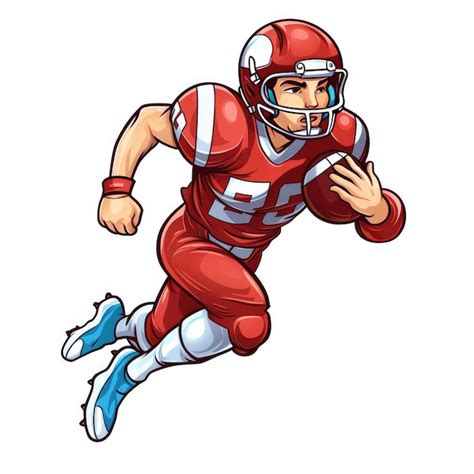 Minimalist Cartoon Football Clip Art Bringing the Game to Life with Thick Outlines and a White ...