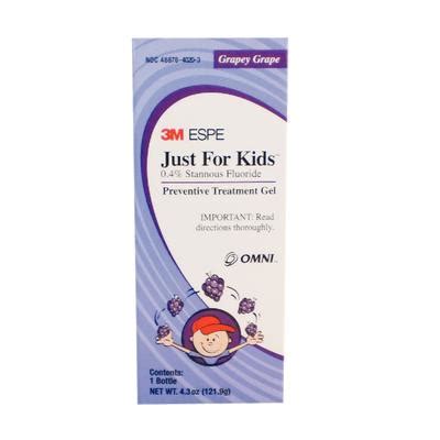 Just for Kids™ 0.4% Stannous Fluoride Gel Bottle, 4.3 oz - 3M