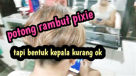 potong rambut pendek pixie - YouTube