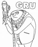 Despicable Me Coloring Pages Gru sketch template