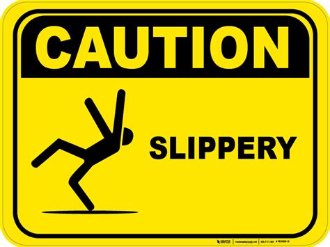 Caution: Slippery - Floor Sign