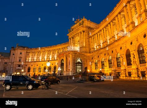 Neue Burg (New Castle) of Hofburg palace in Vienna, Austria Stock Photo ...