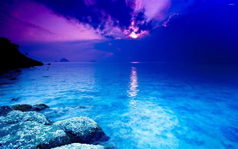 Blue Sea Water Wallpaper