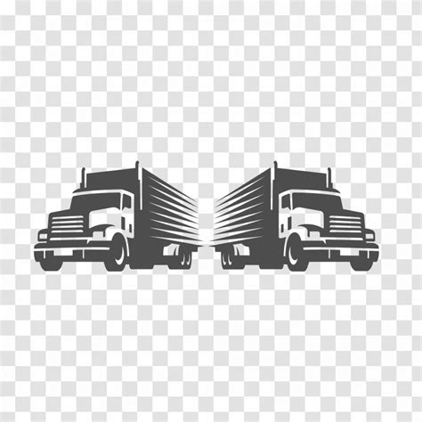 Logo Image Vector Graphics Truck Illustration - Black And White - Corporate Transparent PNG