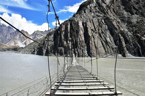 The Imposing Hussaini Hanging Bridge of Hunza