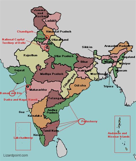 Test your geography knowledge - India states and union territories ...