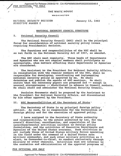 NATIONAL SECURITY COUNCIL STRUCTURE - DocumentCloud
