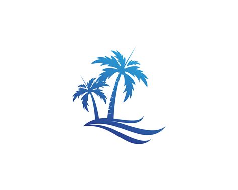 Palm tree summer logo template 597420 Vector Art at Vecteezy