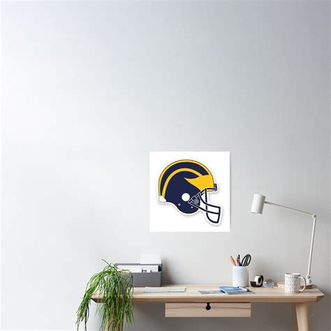 "michigan helmet stickers michigan helmet" Poster for Sale by ...