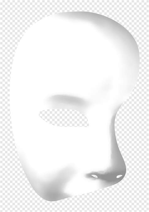 Mask 001 Clear Cut, white half mask, png | PNGEgg