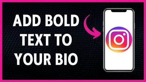 How To Bold Text On Instagram Bio - YouTube