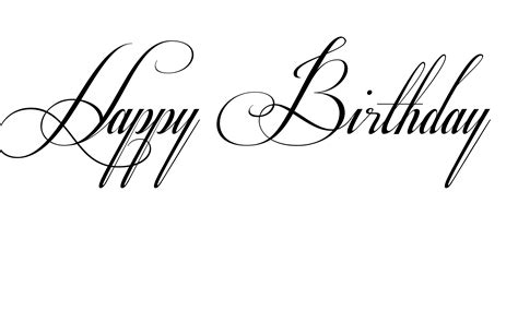 happy birthday writing style - Clip Art Library