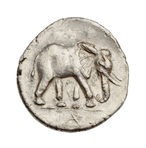 Coin (drachm) of Jugurtha, king of Numidia, who was ally and subsequent ...