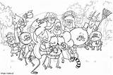 Regular Show Characters coloring Page sketch template