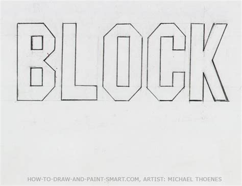 Draw 3D Block Letters