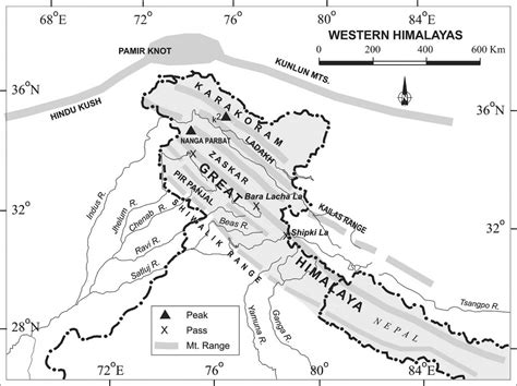 Himalayan Ranges: Greater Himalayas, Middle Himalayas, Shiwaliks - UPSC ...