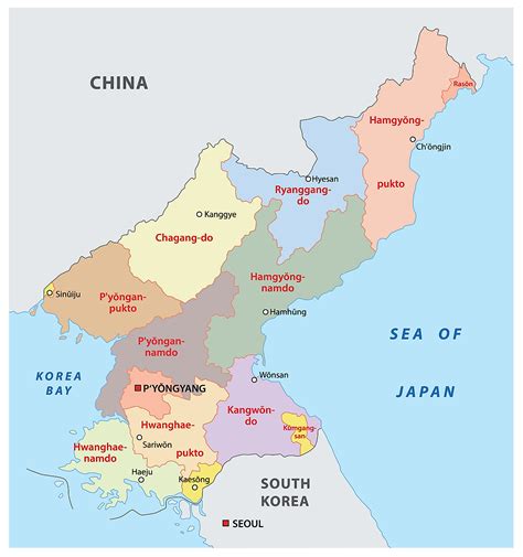 North Korean Border Map