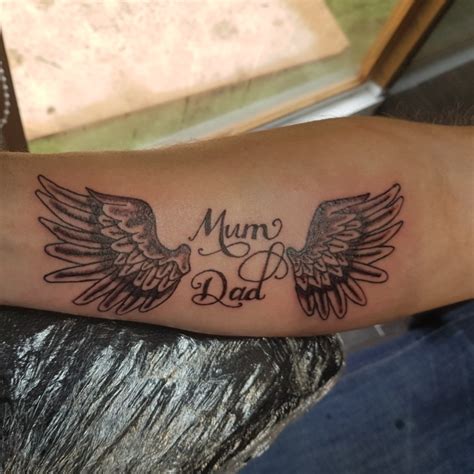 Learn 83+ about mom dad wings tattoo latest - Billwildforcongress