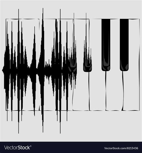 Sound wave transformation into Piano keyboard. Concept background. Download a Free Preview or ...